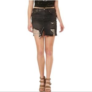 NEW Free People Relaxed & Destroyed Demin Skirt 29